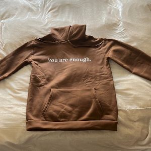 “You are enough” hoodie - mental health awareness hoodie!  Size Medium Brand New